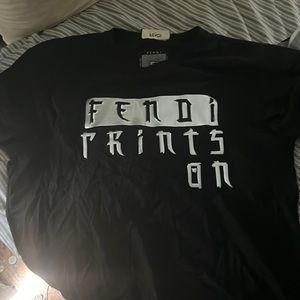Fendi Shirt Black And Sliver Nikki Minaj Face On The Back 🔥🔥